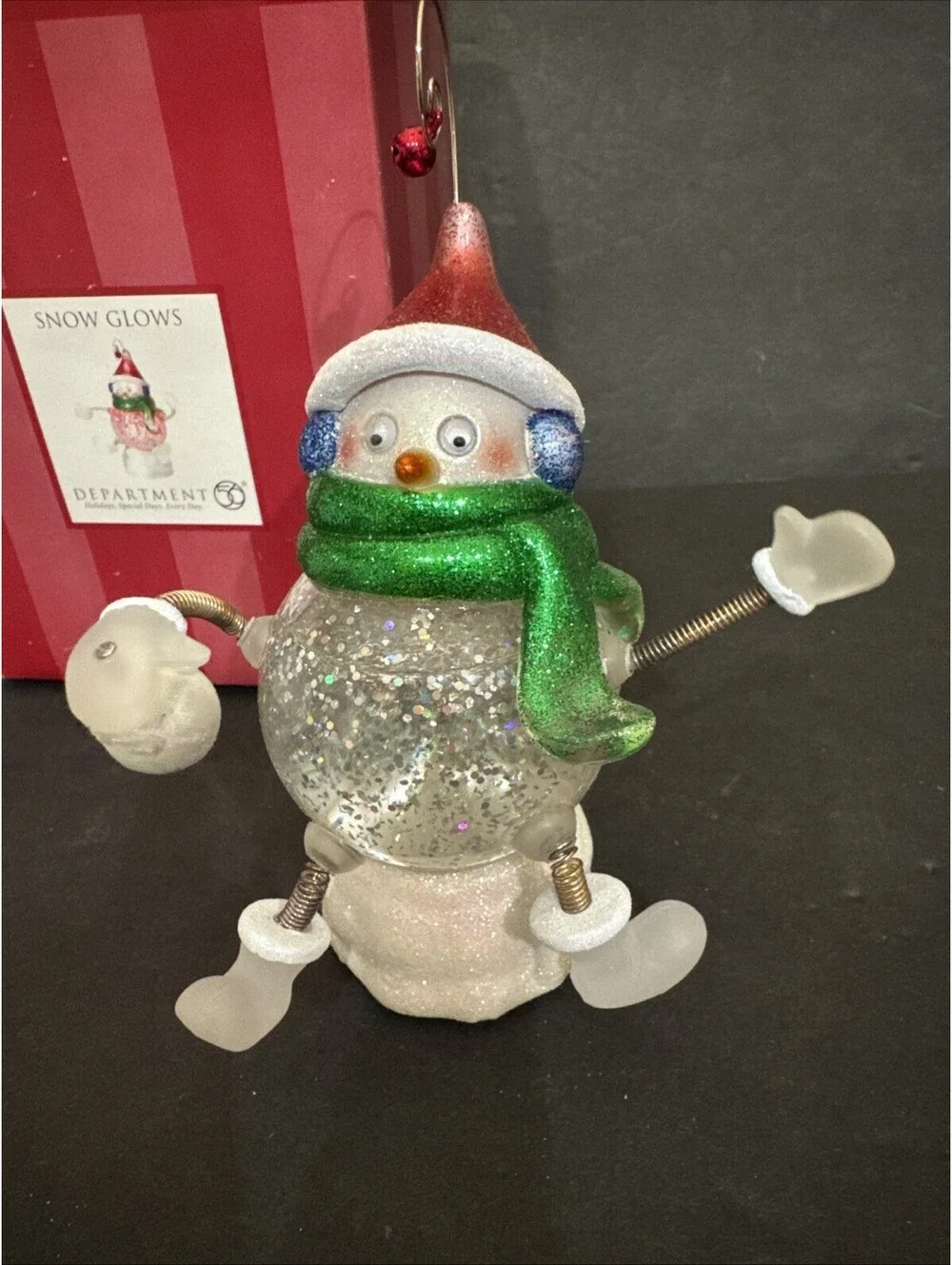Dept 56 – Snow Glows – Lighted Snowman Snow Globe - w/Box Retired Needs Battery